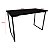 Mesa para Escritório Escrivaninha Estilo Industrial Nova York Mdf 100cm - Preta e Preta - Imagem 5