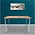 Mesa para Escritório Escrivaninha Estilo Industrial Nova York Mdf 100cm - Prata e Jade - Imagem 2
