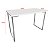 Mesa para Escritório Escrivaninha Estilo Industrial Nova York 100cm - Prata e Branca - Imagem 5