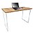 Mesa para Escritório Escrivaninha Estilo Industrial Nova York Mdf 100cm - Branca e Jade - Imagem 1