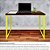 Mesa para Escritório Escrivaninha Estilo Industrial Nova York Mdf 100cm - Amarelo e Villandry - Imagem 2