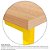 Mesa para Escritório Escrivaninha Estilo Industrial Nova York Mdf 100cm - Amarelo e Jade - Imagem 3