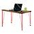 Mesa para Escritório Escrivaninha Estilo Industrial Noruega Mdf 100cm Vermelho e Villandry - Imagem 1