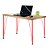 Mesa para Escritório Escrivaninha Estilo Industrial Noruega Mdf 100cm Vermelho e Jade - Imagem 1