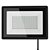 Refletor MicroLED Ultra 150W Branco Frio Black Type - Imagem 1