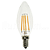 Lâmpada LED Vela Cristal E14 4W Bivolt Branco Quente | Inmetro - Imagem 1