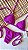 Cortininha Fucsia ripple lacinho - Imagem 1