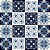 Azulejos Hidráulicos - Tons de Azul - 16 peças com 20x20cm cada - Imagem 2