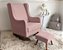 Poltrona Amamentação e Decoração Retrô Tecido Suede Luxo com Balanço e Puff - Imagem 7