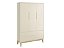 Roupeiro Theo Classic 3 portas Pés em Madeira Natural - Reller - Imagem 7