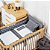 Kit Berço Trança Linho Jeans com Bordado Delicado, 100% Algodão 6 Peças - Batistela Baby - Imagem 3