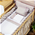 Kit Berço Trança Linho Rosê com Bordado Delicado, 100% Algodão 6 Peças - Batistela Baby - Imagem 1