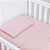 Jogo de Lençol Berço Basic Rosê 3 Peças - Batistela Baby - Imagem 1