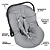 Capa Bebê Conforto Matelado Cinza Ajustável 100% Algodão 3 Peças - Batistela Baby - Imagem 2