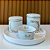 Kit Higiene Bebê Rosas Vintage – Bandeja Redonda de Porcelana - Imagem 1