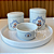 Kit Higiene Bebê Ursinho Azul – Bandeja Redonda de Porcelana - Imagem 1