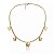 COLAR CHOKER CORRENTE COM PINGENTES DE BORBOLETA DOURADO - Imagem 1