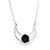 GARGANTILHA CHOKER MEIA LUA PEDRA NATURAL TURMALINA NEGRA BOHO BALI - PRATA 925 - Imagem 1