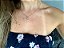 COLAR CHOKER GARGANTILHA COM PINGENTE SIMBOLO OHM E CORRENTE TORCIDA SINGAPURA - BANHO DE PRATA 925 - Imagem 2