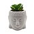 Vaso porcelana | Cabeça de Buda | Com cacto - Imagem 1