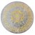Placa de selenita | redonda | pentagrama lua dourado | 10cm - Imagem 1