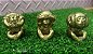 Trio Sabedoria macaco | dourado | 4cm - Imagem 2