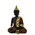 Buda em Abhaya | 12 cm | Resina | Preto com Dourado - Imagem 2