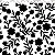 Floral Preto e Branco (30692C01) - Imagem 1