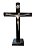 Crucifixo Madeira Cristo em Estanho de Mesa 35X23 cm - Imagem 1