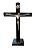 Crucifixo Madeira Cristo em Estanho de Mesa 35X23 cm - Imagem 1
