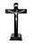 Crucifixo Madeira Cristo em Estanho de Mesa 28X18 cm - Imagem 1