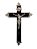 Crucifixo Madeira Cristo em Estanho de Parede 21X13 cm - Imagem 1