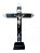 Crucifixo Madeira Cristo em Estanho de Mesa 30X18cm - Imagem 1