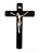 Crucifixo Madeira Cristo em Estanho de Parede 17x11 cm - Imagem 1