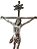 Crucifixo e Cristo em Estanho de Parede 25X18 cm - Imagem 2