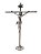 Crucifixo e Cristo em Estanho de Mesa 28X19 cm - Imagem 1
