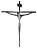 Crucifixo e Cristo em Estanho de Parede 20x15 cm - Imagem 2
