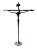 Crucifixo e Cristo em Estanho de Mesa 21x14 cm - Imagem 1