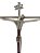 Crucifixo e Cristo em Estanho de Parede 29X21 cm - Imagem 2