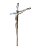 Crucifixo e Cristo em Estanho de Parede 29X21 cm - Imagem 3