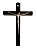 Crucifixo Madeira e Cristo em Estanho de Parede 27x18 cm - Imagem 1
