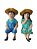 Casal de Jardineiro Gesso Pintado 50 cm - Imagem 1