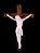 Crucifixo Cruz de madeira Gesso 40 cm - Imagem 1