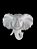 Elefante de parede 19 x 23 cm - Imagem 1
