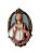Sagrado Coração de Jesus Medalhão Pintada 37x25 cm - Imagem 1