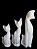 Trio de gatos G 52 cm - Imagem 1