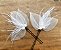 Pin folha com pérolas de água doce e plumas/ unidade - Imagem 2