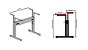 Mesa ergonômica com dois  tampos em 25mm com regulagem de altura para trabalhar em pé ou sentado (gamer) - Imagem 2