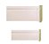 Kit Rodapé 12 barras  medindo 1,85 metros cada de Rodapé 90 x 15 mm em MDF Plus (verde)  revestido em Poliéster Branco  R$26,00 por metro - Imagem 3
