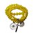 Conjunto de 4 pulseiras amarelo - Imagem 1